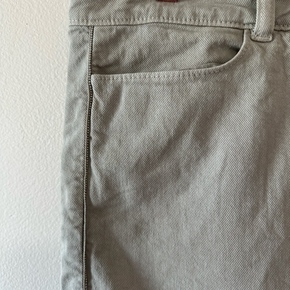 Philosophy by Alberta Ferretti Zipper Detail Denim Mini Skirt, Beige/Taupe, US 8 - Picture 6 of 11